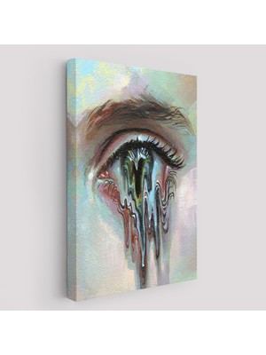 Harita Sepeti Gözü Akan Kadın Dekoratif TABLO-6333