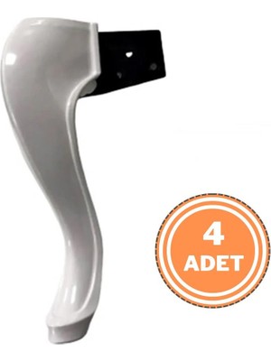 Eym 4 Adet Elif Lükens Ayak Mobilya Sehpa Banyo Dolabı Ayağı 30 cm Beyaz