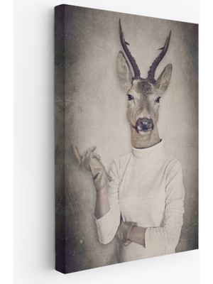 Harita Sepeti Ceylan Kafalı Insan Kanvas TABLO-4983