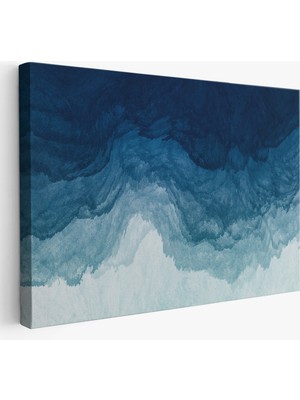 Harita Sepeti Dinlendirici Okyanus Renkleri Modern Kanvas TABLO-5053