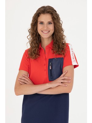 U.S. Polo Assn. Kadın Kırmızı Örme Elbise 50263964-VR030