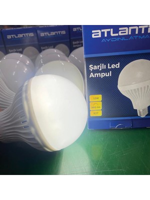 Atlantis 12W Şarjlı LED Ampul