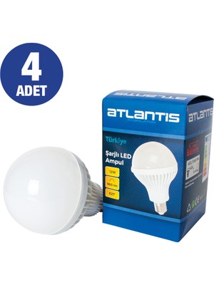 Atlantis 12W Şarjlı LED Ampul