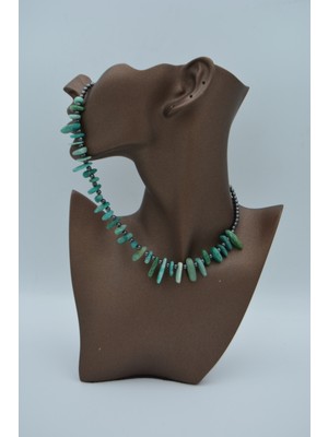 Stoneage Amazonit ve Hematit Kolye