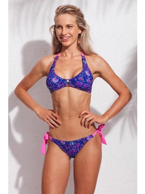 Aboveya Bella Notte Açık Üçgen Desenli bikini Takım N43T