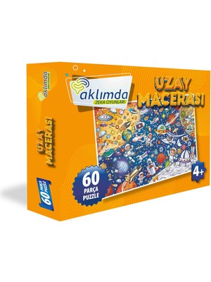 Aklımda Zeka Oyunları 60 Parça Puzzle -Uzay Macerası