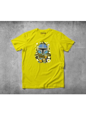 Freeyez Blue Mandalorian  Pamuklu Penye T-Shirt