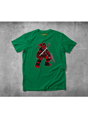 Freeyez Ninja Deadpool  Pamuklu Penye T-Shirt