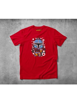 Freeyez Blue Mandalorian  Pamuklu Penye T-Shirt
