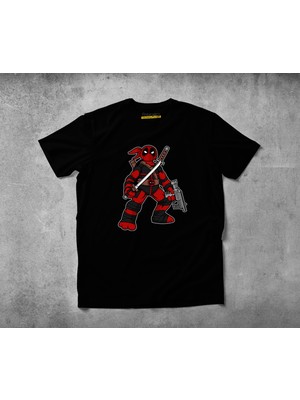 Freeyez Ninja Deadpool  Pamuklu Penye T-Shirt