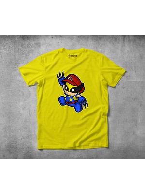 Freeyez Mario Wolverine  Pamuklu Penye T-Shirt