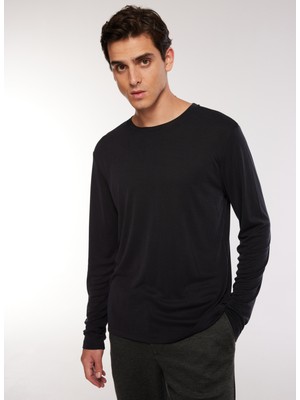 Fabrika Bisiklet Yaka Düz Antrasit Erkek Sweatshırt F3WM-SWT139