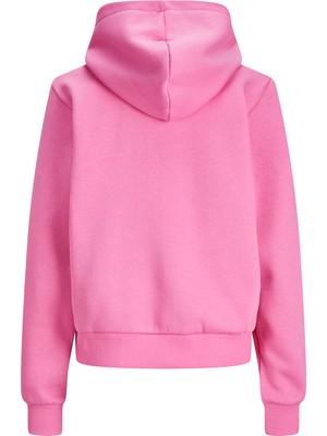 Jjxx Kapüşon Yaka Baskılı Pembe Kadın Sweatshırt Jxnola Rlx Ls Short Hood Swt