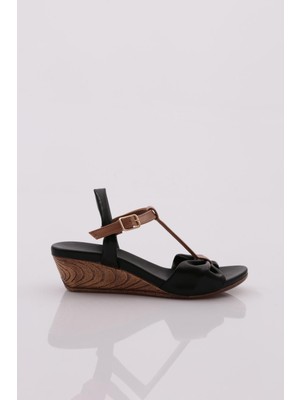 DGN 1512 Kadin Kalin Topuk Sandalet