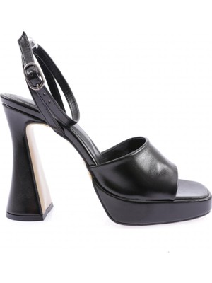 DGN 3587-23Y Kadin Kristal Kalin Bantli Kalin Topuklu Sandalet