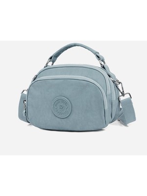 Masoffy Gardenya Renk Kadın Omuz Çantası Naylon Su Geçirmez Gündelik Tote Çanta Kanvas Çanta Kadın Fermuar Messenger Açık Çok Katmanlı Crossbody Çanta (Yurt Dışından)