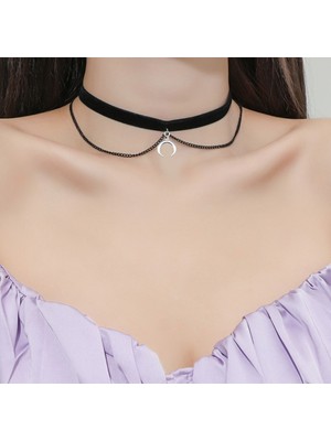 Takıconcept Hilal Sallantılı Choker Kolye