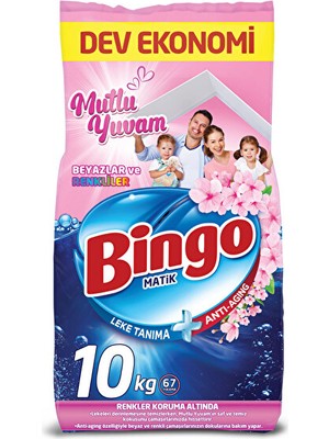 Bingo Matik Konsantre Toz deterjan 10kg Mutlu Yuvam