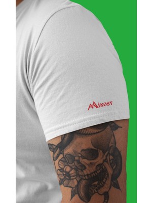 Minosy Choose Yourself Beyaz Regular Fit Kadın Tshirt