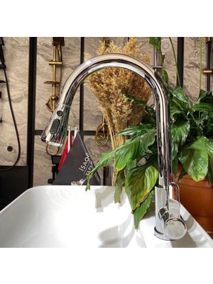 İsaoğlu Yapı Mutfak Bataryası Spiralli Evye Musluğu Tazzik ve Basınç Ayarlı Batarya Renk