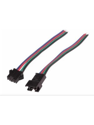 Sanec 2,5mm Jst Sm 4pin Siyah Seyyar Kablolu Konnektör Dişi Erkek Takım 20CM+20CM - 0,25MM - Çift Taraflı