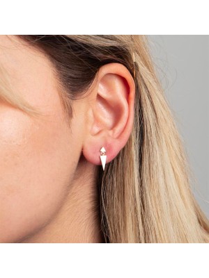 goldkupe 14 Ayar Altın Üçgen Sallantılı Küpe 1,08 gr