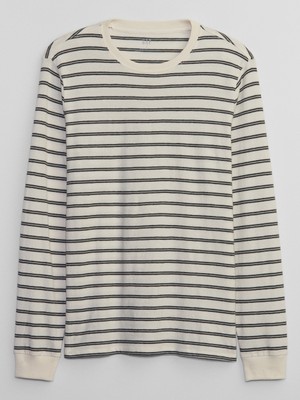 Gap Everyday Soft Çizgili Bisiklet Yaka T-Shirt