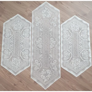 Kdk Örme Tül Kumaş 3 Lü Oda Takımı
