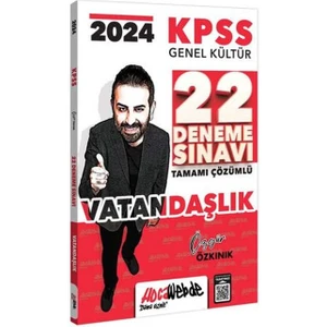 Hocawebde Yayınları 2024 KPSS Genel Kültür Vatandaşlık Tamamı Çözümlü 22 Deneme Sınavı
