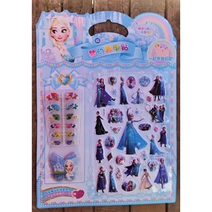 Elsa Büyük Set 1 Tırnak Seti+Mıknatıslı Magnet+30 Stıkır+Boyama Sayfasımonicatime