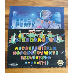 Panoramas Home 4Adet Yıkanabilir 4 Karışık Desen Renkli Okul Masa Beslenme Örtüsü Bezi