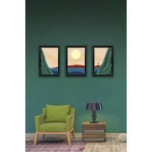 3 Parça Çerçeve Görünümlü Mdf Tablo Seti - 3ARTAVESSA5