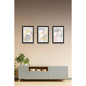 3 Parça Çerçeve Görünümlü Mdf Tablo Seti - 3ARTAVESSA2