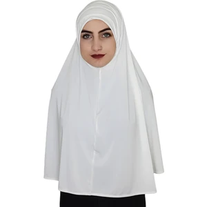Erasra Class Tek Parca Pratik  Büyük Hazır Esarp Hijap Ekru Renk Namaz Örtüsü