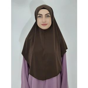 Erasra Class Namaz Örtüsü  Khimar, Hazır Büyük Esarp, Malezya Modeli, Hijap ,hac Umre Icin Sandy Kumas Kahve Renk