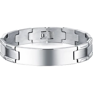 Gri Paslanmaz Çelik Erkek Künye Bileklik ET97