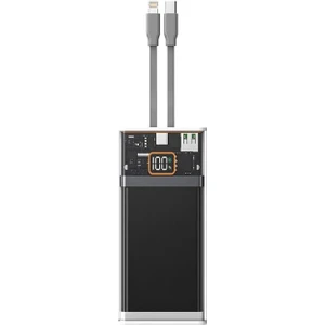LCD 22.5W Type-C & Lightning Kablolu Hızlı iPhone Şarj Aleti - 10,000mAh Taşınabilir Powerbank