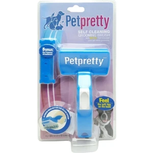 Pet Pretty Petpretty Basmalı Otomatik Temizlenen Kedi ve Köpek Tarak Tüy Toplama Tarağı