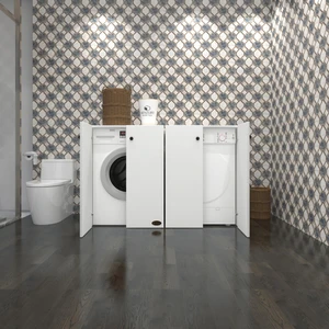 Kenzlife çamaşır&kurutma&bulaşık makinesi dolabı tatyanakare byz 90*140*60 kapaklı arkalıksız
