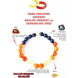 Doğal Taş Bolluk Bereket Bilekliği (Akik Yüzük)