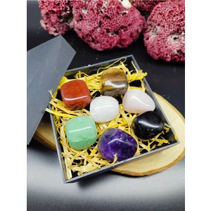 Büyük Boy Çakra Taşı Seti Kutusunda (7ADET)