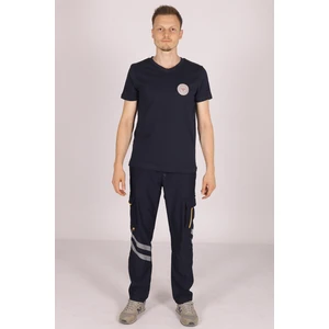 Pratik Medikal Lacivert 112 Acil Sağlık V Yaka Tişört Unisex