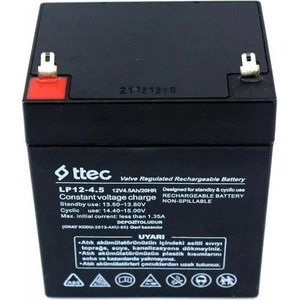 12 Volt 5 Amper Akü Ttec 90X65X101 mm-1435 Gram