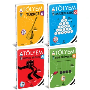 Arı Yayıncılık 6.Sınıf Atölyem Seti ( Türkçe Matematik Fen Bilimleri Sosyal Bilgiler) Soru Bankası Tadında