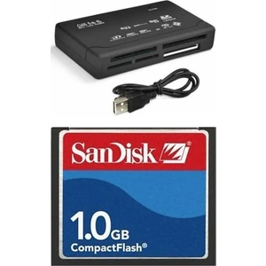1 GB Compact Flash Hafıza Kartı - USB 2.0 Cf Kart Okuyucu