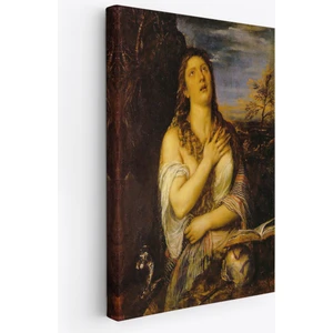 Harita Sepeti Titian Tiziano Vecellio'un 'tövbe Eden Magdalene' Eseri Kanvas TABLO-5125