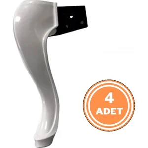 4 Adet Elif Lükens Ayak Mobilya Sehpa Banyo Dolabı Ayağı 30 cm Beyaz