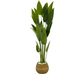 Starliçe Ağaç 200 cm Metal Destekli Yapraklar ile Doğal Görünümde Hasır Saksıda