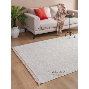 Saraz Halı Krem Bukle Dokuma Dekoratif Modern Yumuşak Dokulu Salon Koridor Mutfak Halısı