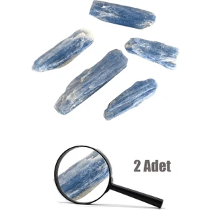Tesbih Atölyesi Sertifikalı Kyanit Taşı Kütle 2 Adet (2-4 Cm)